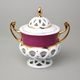 Cukřenka 180 ml, Byzant 405 purpur, Růžový porcelán z Chodova