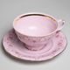 Šálek čajový 200 ml a podšálek, Sonáta dekor 158, Leander, růžový porcelán