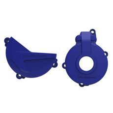 CLUTCH AND IGNITION COVER PROTECTOR KIT POLISPORT 91007, MĖLYNOS SPALVOS