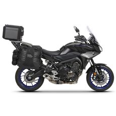 COMPLETE SET OF SHAD TERRA TR40 ADVENTURE SADDLEBAGS AND SHAD TERRA BLACK ALUMINIUM 48L TOPCASE, INCLUDING MOUNTING KIT SHAD YAMAHA MT-09 TRACER / TRACER 900