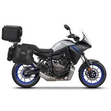 COMPLETE SET OF SHAD TERRA TR40 ADVENTURE SADDLEBAGS AND SHAD TERRA BLACK ALUMINIUM 55L TOPCASE, INCLUDING MOUNTING KIT SHAD YAMAHA MT-07 TRACER / TRACER 700