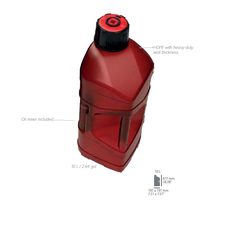 UTILITY CAN POLISPORT PROOCTANE 8464600001 10 L WITH STANDARD CAP + 100 ML MIXER + HOSE CLEAR RED