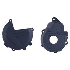 CLUTCH AND IGNITION COVER PROTECTOR KIT POLISPORT 90984, MĖLYNOS SPALVOS