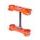 Triple clamp X-TRIG ROCS TECH 40504000, oranžinės spalvos