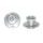 Aluminium bobbins LV8 DIAVOL E201/10100A M10x1,50, sidabrinės spalvos