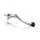 Brake pedal MOTION STUFF 83P-0921002 silver body, black steel fixed tip Steel Fixed Tip