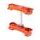 Triple clamp X-TRIG ROCS TECH 40505006, oranžinės spalvos
