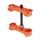 Triple clamp X-TRIG ROCS TECH 40504006, oranžinės spalvos