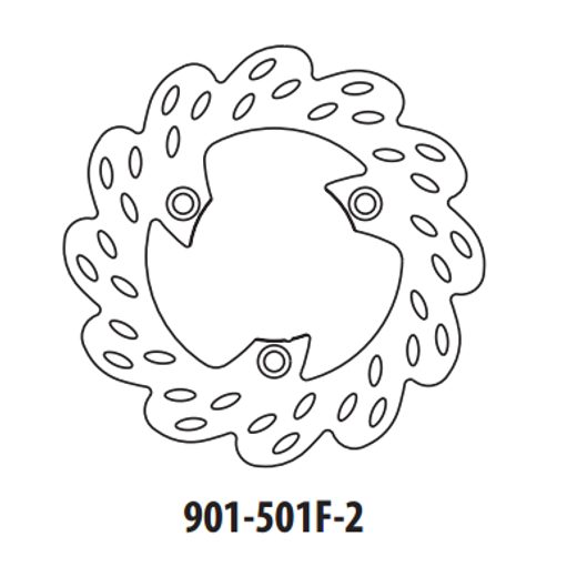 STABDŽIŲ DISKAS GOLDFREN 901-501F-2 PRIEKINIŲ 220 MM