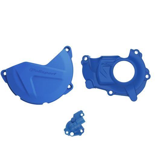 CLUTCH AND IGNITION COVER PROTECTOR KIT POLISPORT 90948, MĖLYNOS SPALVOS