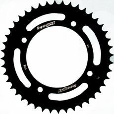 Rear ALU sprocket SUPERSPROX RAL-998:44-BLK, melns 44T, 428