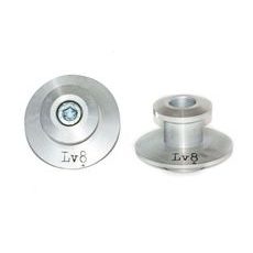 Aluminium bobbins LV8 DIAVOL M10x1,50 sudraba