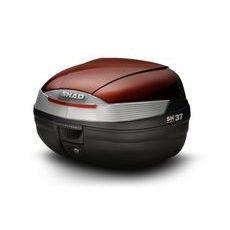 Top case with color cover SHAD SH37, sarkans