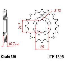 Priekšējais zobrats JT JTF 1595-16RB 16T, 520