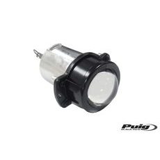 Light + bulb PUIG 5562N, melns homologated