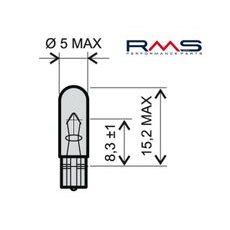 Spuldze RMS 246510245 12V 1,2W, W1,2W T5 balts
