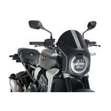Windshield PUIG SEMI-FAIRING 3133N matt black, melns