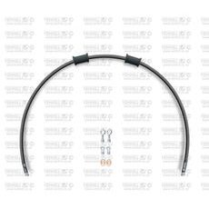 Aizm. bremžu šļaukas kompl. Venhill POWERHOSEPLUS DUC-9022R-BK (1 šļauka komplektā) Black hoses, chromed fittings