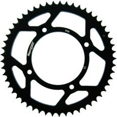 Rear ALU sprocket SUPERSPROX RAL-998:53-BLK, melns 53T, 428