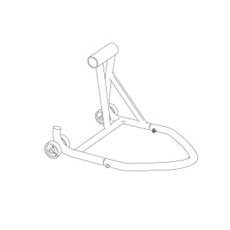 Motorcycle stand PUIG SIDE STAND 5849N, melns right