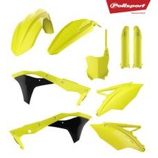 Plastmasas daļu komplekti POLISPORT Flo yellow