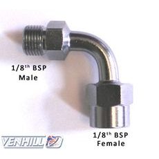 Swivel joint Venhill POWERHOSEPLUS E690 90 deg 1/8 TH BSP, hroma
