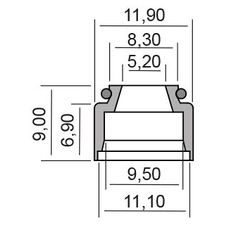 Eļļas blīvslēgs RMS 100669220 valve stem