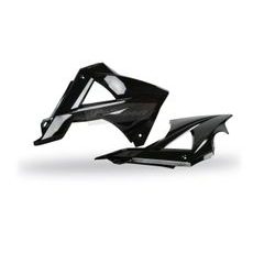 Radiator scoops POLISPORT (pair), melns