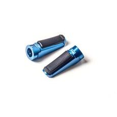Footpegs without adapters PUIG SPORT 7318A zils with rubber