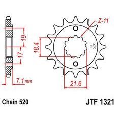 Priekšējais zobrats JT JTF 1321-13 13T, 520