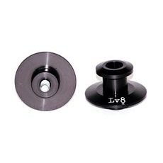 Aluminium bobbins LV8 DIAVOL M6x1, melns