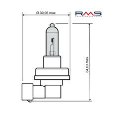 Spuldze RMS 246510075 12V 35W, H8 balts