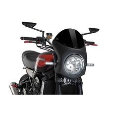 Windshield PUIG SEMI-FAIRING 9595N matt black, melns