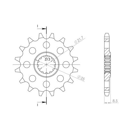 PRIEKŠĒJAIS ZOBRATS SUPERSPROX CST-1537:15 15T, 525