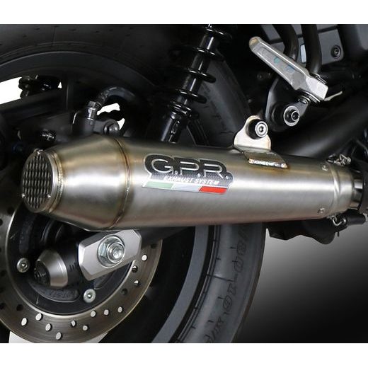 SLIP-ON EXHAUST GPR ULTRACONE E5.K.168.ULTRA BRUSHED STAINLESS STEEL INCLUDING REMOVABLE DB KILLER AND LINK PIPE