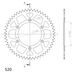 REAR ALU SPROCKET SUPERSPROX RAL-990:49-BLK MELNS/PELĒKS 49T, 520