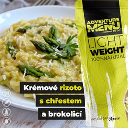 AdventureMenu Krémové rizoto s chřestem a brokolicí, 105 g