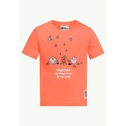 Dětské triko Jack Wolfskin Smileyworld Camp digital orange