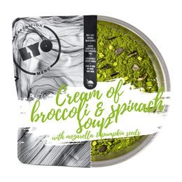 LYOfood krémová brokolicová polévka se špenátem, mozzarellou a dýňovými semínky