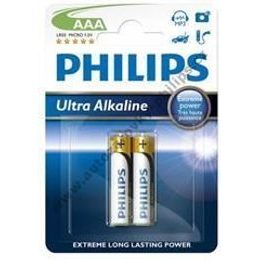 Baterie Philips AAA Ultra alkaline mikro LR03 2ks v balení