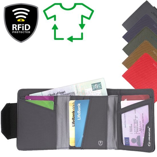 Peněženka Lifeventure RFiD Wallet Recycled - mustard