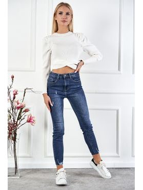 Skinny jeans s jemným trháním