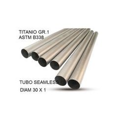 TITANIUM SEAMLESS GR.1 TUBE AISI TIG GPR TU.T.1 BRUSHED STAINLESS STEEL L.100CM D.30MM X 1MM
