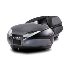 KOVČEK ( TOP CASE ) SHAD SH48 D0B48306R TEMNO SIVA WITH BACKREST, CARBON COVER AND PREMIUM SMART LOCK