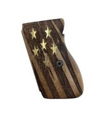 Střenky KSD Walther PPK/s a PP ořech s bronzovými hvězdami