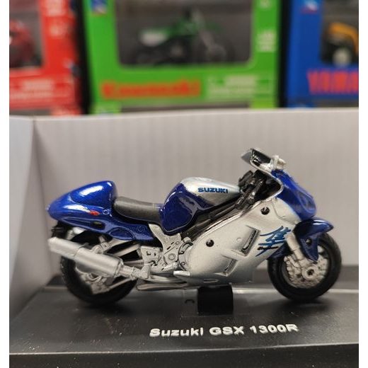 NEWRAY SUZUKI GSX 1300 R SILVER/BLUE 1:32