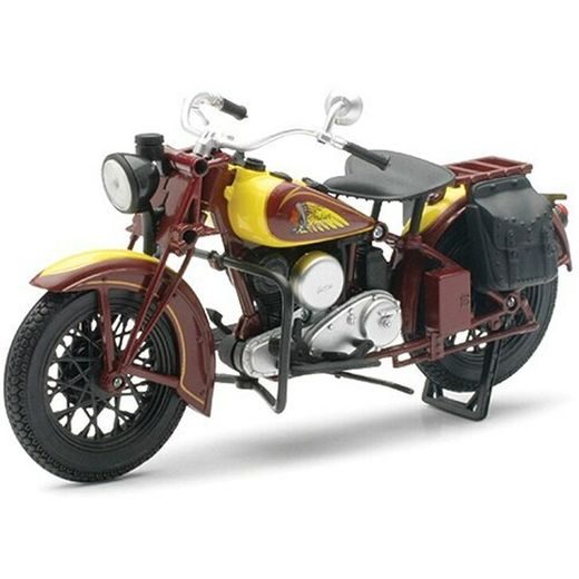 NEWRAY INDIAN SPORT SCOUT 34 PURPLE/YELLOW 1:12