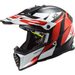 LS2 HELMETS LS2 MX437 FAST EVO MINI STRIKE BLACK WHITE RED