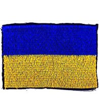 Aplique con bandera ucraniana