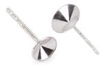 Sterling silver 925 rhodium-plated ear studs and posts